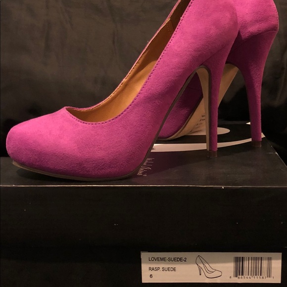 *NWT* Michael Antonio purple suede pumps-Size 5.5/6 - Picture 7 of 8
